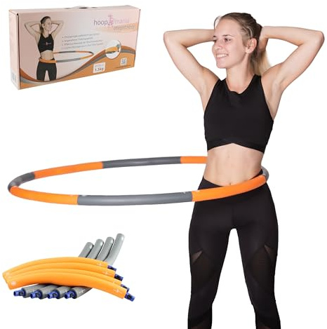 HOOPOMANIA Weight Hoop [1,5 kg] Fitnessreifen für Erwachsene in orange Anfänger Hoop