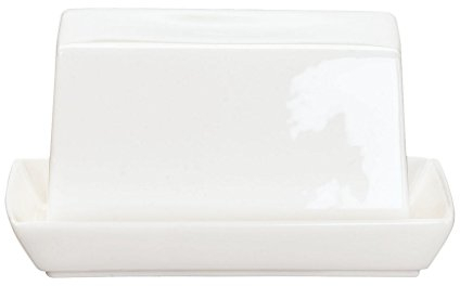 ASA Á Table Butterdose, Keramik, weiß glänzend, 11x8.8x10 cm