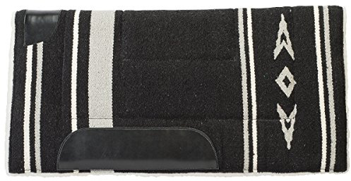 Weaver Leather 35-1673-p2 Almohadilla de sillín acrílica con Forro Polar, 22 x 22 Pulgadas, Negro/Gris, Pony