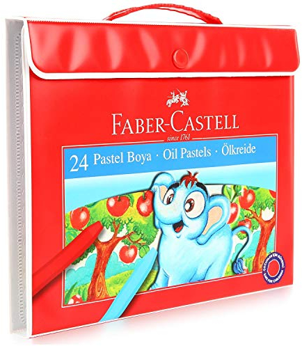Faber-Castell 5281125125 pastellkritor med väska, 24 färger