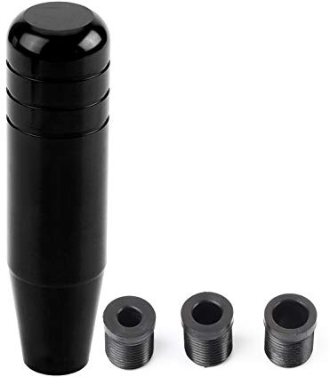 KIMISS Universal Schaltknauf, Auto Schaltknauf, Aluminiumlegierungs Schaltknauf mit einer Länge von 13 cm / 5,1 Zoll(Schwarz)