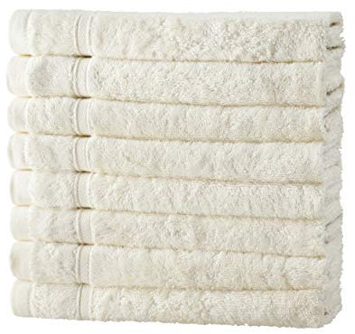 8er Gästetücher Natur | 50% Bambus & 50% Baumwolle | ÖKO-TEX Standard Zertifiziert | Nachhaltige Premium Qualität 450 g/m²