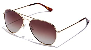 Hawkers HAWK, Occhiali da sole Unisex - Adulto, Brown Polarized · Gold Ct, Taglia unica