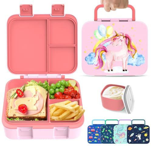 hombrima Kinder Lunch Box, Bento Box Food Storage Container mit Multi-Fächern für Jungen Mädchen Kinder Erwachsene Arbeitsschule