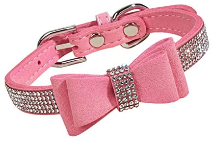 EXHUMKY 1satz Wasserdichtes Verstellbares Hundehalsband Mit Strass Für Welpen Und Kleine Hunde