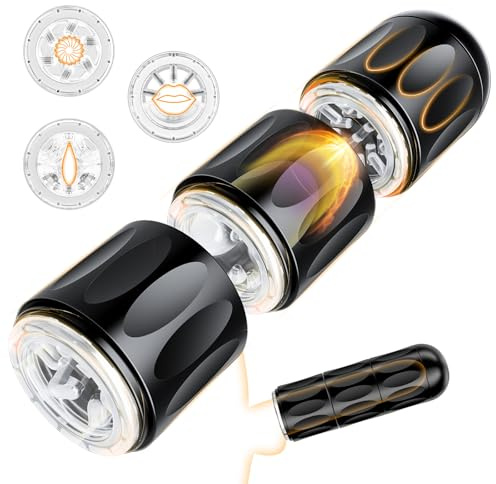 Masturbatore Uomo Sex Toys - Masturvatore per Uomo Realista Sexytoysys Coppia Sexy Toy Uomini Stimolatore Pene Maschile Vagine Vere 3 Pocket Pussy, Giochi Erotici Figa con 3D Vagina Finta in Silicone