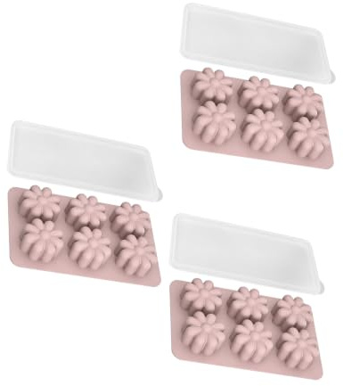 3 Pcs Silicone Flower Molds 6 Cavity Soap and Chocolate Tray for Candy Molding and Soap Projects Home Use
