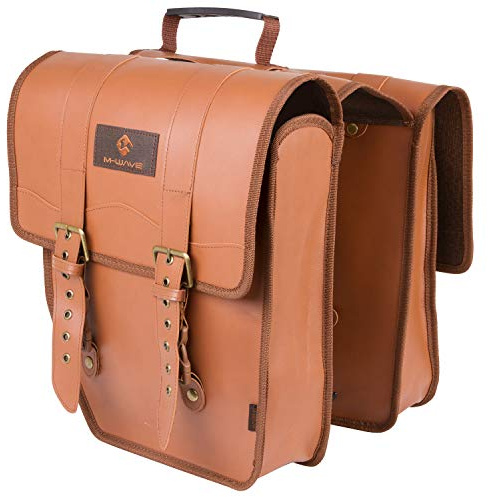 M-Wave, L Bolsa de Transporte Bicicleta Amsterdam Double, Adultos Unisex, Marrón