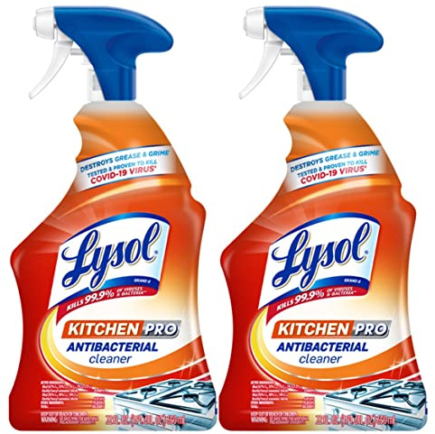 Lysol Antibacterial Kitchen Cleaner, Citrus Scent, 22 Ounces (Pack of 2)