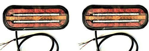 Fristom 2x LED Rückleuchte mit 3 Funktionen dynamischer Blinker 12V 24V für Anhänger