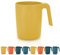 Kyraton Plastic Mug Set 8 Pieces, Unbreakable and Reusable Light Weight Travel Coffee Mugs Espresso Cups Easy to Carry and Clean Microwave Safe BPA Free Dishwasher Safe (Gold Yellow)