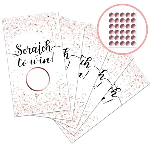 INKNOTE 120 PCS Scratch Off Stickers Cards Blank Gift Certificates for Business, for Hair Beauty Makeup Salon Spa Restaurant, DIY Coupon Cards for Holiday Birthday, Wedding Baby Shower Favors Games…