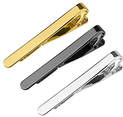 SAVITA 3pcs Krawattennadeln Krawattennadeln für Herren Krawattennadeln für Herren Set Krawattennadel Set Krawattenklammern für Männer Alltag Hochzeit Jahrestag Geschäft Vatertagsgeschenke