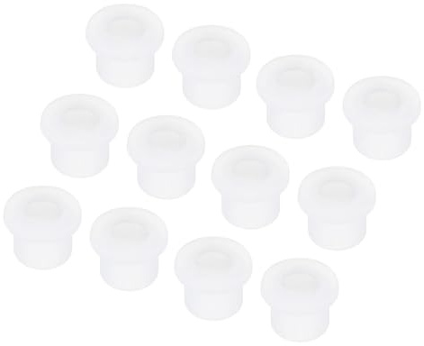 QUARKZMAN 20Pcs Ojales de Goma Cónicos en Forma de T Dia 13mm ID 8mm H 12mm Sello Transparente Protección Pasacables Flexible para Tubo de Cable