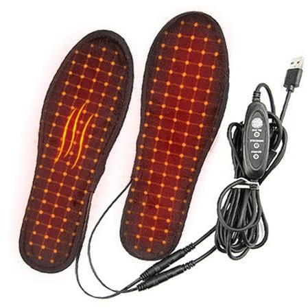 Heated Insoles Rechargeable, Electric USB Heated Shoes Insoles, Rechargeable Foot Warmer, Heating Insole for Men Women