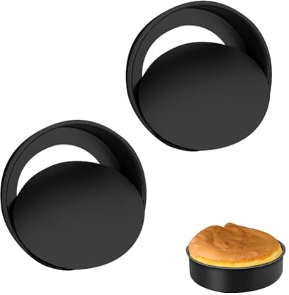 LUPATDY Molde redondo de 15 cm, 2 moldes de 15 cm, juego de moldes para tartas con molde de acero inoxidable y revestimiento antiadherente, adecuado para tartas, brownies, tartas, lasañado