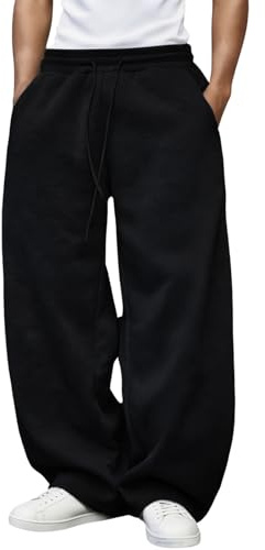 Sportbyxor herr baggy joggingbyxor sweatbyxor Y2k bodybuildingbyxor med brett ben sportbyxor elastisk midja fritidsbyxor långa med fickor träningsbyxor sportbyxor sweatbyxor streetwear, #12, M