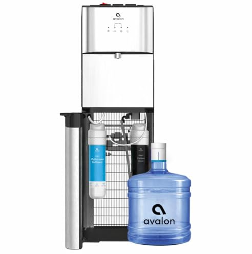 Avalon Bottom Loading Water Cooler Water Dispenser with Filtration - 3 Temperature Settings - Hot, Cold & Room Water, Durable Stainless Steel Construction - UL ListedNSF Approved