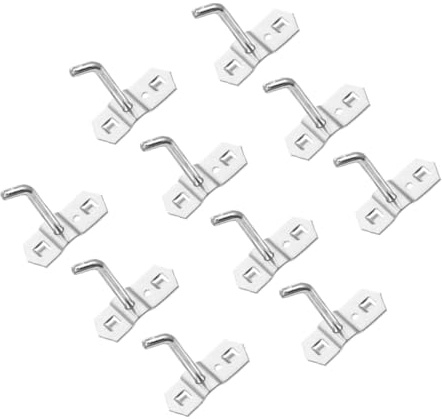 NUOBESTY 10pcs Metal Single Peg Hooks 2.5cm Perforated Wall Hooks Professional Pegboard Hangers for Garage Tool Storage and Display Rack Organizer