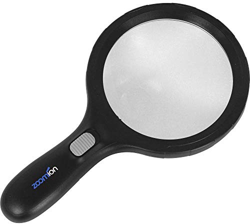 Zoomion Neutron Lupe mit Licht | LED Lupenleuchte | als Leselupe mit integrierter Lupenlampe für Jugendliche, Erwachse oder Senioren | Lese- & Sehhilfe