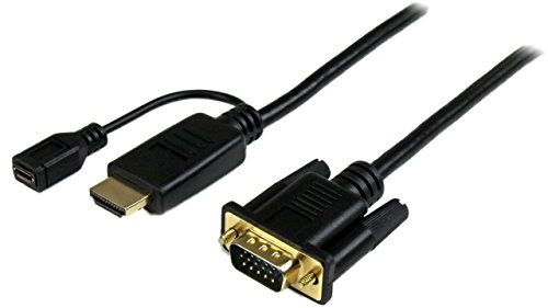 StarTech.com 90cm aktives HDMI auf VGA Konverter Kabel - HDMI zu VGA Adapter 0,9m - Schwarz - 1920x1200 / 1080p