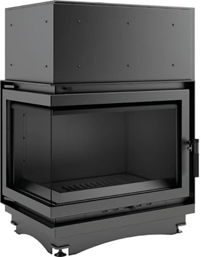 KRATKI Zuzia Holzkamin mit Wärmetauscher BImSchV 2 konform 12 KW Staubauslass Durchmesser 200 mm Thermischer Wirkungsgrad 81% Stahl und Gusseisen Links
