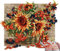 Awesocrafts Kreuzstich Stickpackungen Vorgedruckt Sonnenblumen-Beeren-Korb Bilder Vorlagen Sticken Set Vorgedruckt 14CT 2 Stränge