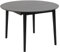 AC Design Furniture Monty Table à Manger Extensible pour 6 Personnes, Plateau Rond en placage de chêne Noir avec Pieds Ronds, Table de Cuisine avec Plateau Extensible, Ø 115 x H 75 cm