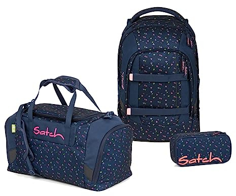 satch Pack Schulrucksack Set 3tlg. inkl. Schlamperbox und Sporttasche (Funky Friday)