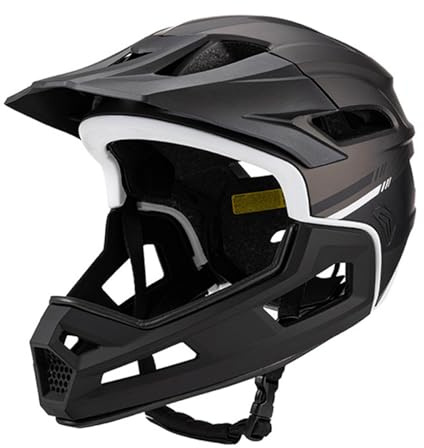 Perfeclan Casco Integrale da Bici Casco da Bicicletta Casco da Bici Berretto Unisex Fodera Lavabile Rimovibile per Uomini Adulti Donne Mountain Bike, Nero Titanio