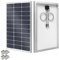 Renogy N-Type 100-Watt-Solarmodul mit Montage-Z-Halterungen, 16BB 100W Solarpanel 12V, 25% hocheffizientes PV-Modul, Netzladegerät für Wohnmobil, Wohnmobil, Marine, Zuhause, Dach, netzunabhängiges