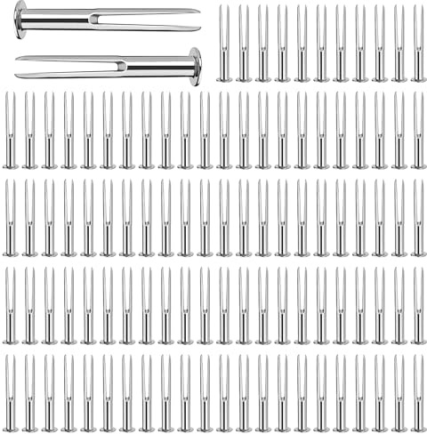 DECOHS 100 Pcs Metal Beeswax Foundation Support Pins with Box, Galvanized Iron Beehive Frame Support Pins for Holding, Beekeeping Supplies