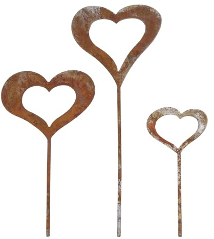 YUOIUX Décoration de jardin en métal - Animaux rouillés pour décoration extérieure - Accessoire décoratif d'extérieur