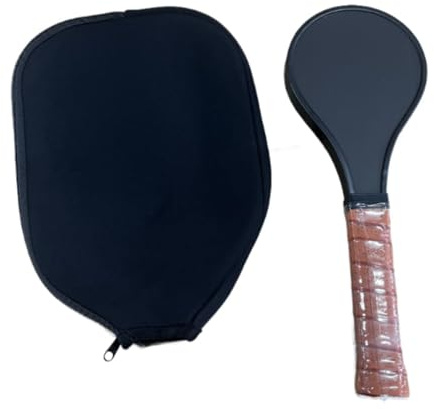 ICDKOYK Racchetta da Pickleball Racchetta da Allenamento Sweet Spot creata per Bambini e Adulti Che cercano Prestazioni Elevate con Una Presa Comoda. da, Marrone con Copertura per pagaia, 35x12.7x2