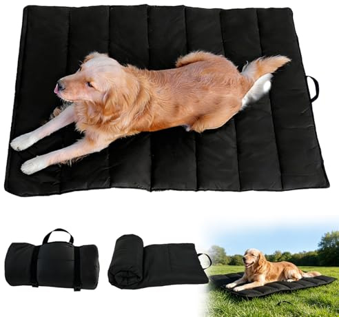 Coperta per cani da viaggio, 120 x 70 cm, pieghevole, per cani, impermeabile, da viaggio, per cani, antiscivolo, antistatico e durevole, per esterni, viaggi, campeggio, colore nero