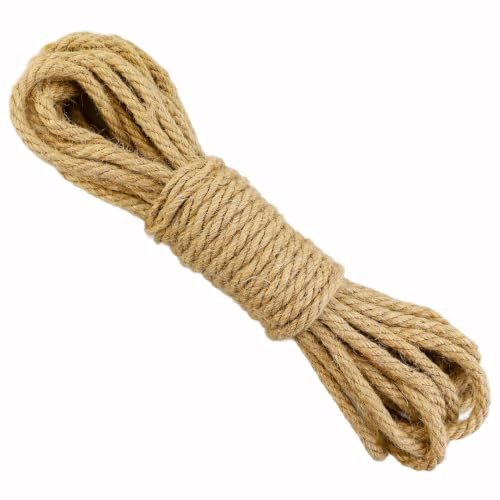 1 Rollen 8mm D'épaisseur de Corde de Jute Naturelle,10m Ficelles de Jardinage,Ficelle Jute Naturel Ficelles Corde,Rouleau Corde Decoratio,Naturelle Corde Jute,pour Paquets