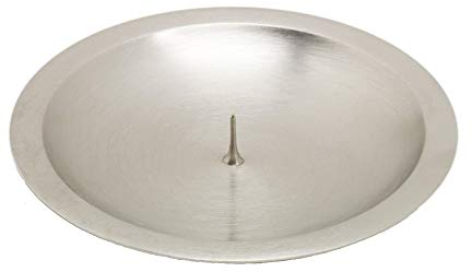 NKlaus Kerzenteller Ø10,5cm mit Dorn Kerzenständer Kerzenhalter Kommunion Taufe Windlichter Spülmaschinenfest 2816