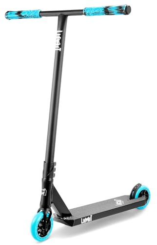LMT01-V2 Professional Scooter-Trick Scooter-Intermediate Professional Stunt Scooter Suitable - Children, Teenagers Adults 8 Years Old Above-Durable (Black Blue)