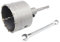 Broca para Hormigón 90mm Con SDS y Adaptador 110mm, Broca Hueca de Metal Duro para Ladrillos, Paredes de Bloques (90mm + Adaptador 110mm)