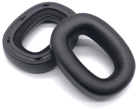 Ersatz Ohrpolster Kompatibel mit Bowers & Wilkins PX7 S2/ PX8 Kopfhörer-Ohrenschützer Atmungsaktives Mesh+Memory Schwamm Kopfhörer Proteinhaut Weiche Abdeckung (Schwarz,1 Paar)