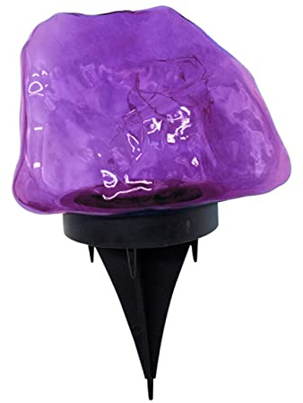 SHINEOFI Lámpara Solar De Piedra Jardín Exterior Diseño De Césped Para Suelo Enchufe Resistente Lluvia