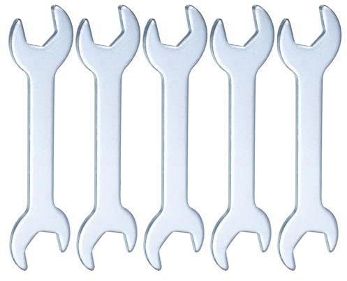 QUARKZMAN 5pcs Llave Doble Boca Delgada 13mm x 15mm Métrica Super Delgada Llana Pequeña Llave De Boca Abierta Galvanizada Para Reparación Automotriz Ensamblaje De Muebles