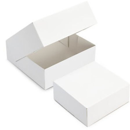 FaisTonGateau - Lot de 5 boîtes à gâteau en carton - Longueur x Largeur : 20 cm x 20 cm, Hauteur 8 cm