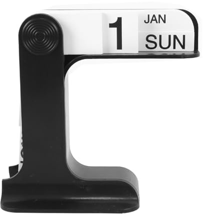 Ubric Desk Perpetual Flip Kalender med ornament kontorskalender skrivbordstillbehör heminredning månadsvis veckovis daglig svart
