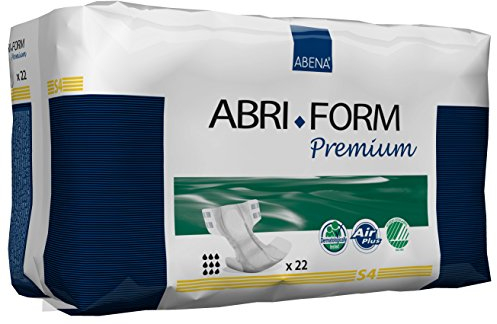 ABENA Abri-Form Premium All-in-One Inkontinenzeinlagen für Männer und Frauen, Eco-Labeled Damen-Inkontinenzeinlagen, Inkontinenzeinlagen, Größe S 4, 60–85 cm Taille, 2200 ml Saugfähigkeit, 3 x 22