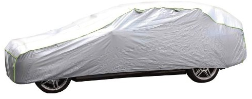 PETEX Hagelschutzplane, Autoabdeckplane, Größe XXL, ca. 571 x 203 x 119 cm, Silber
