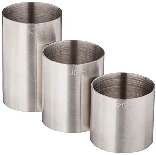 Barfly Thimble Measure, Set, 25/35/50 ml., Stainless Steel