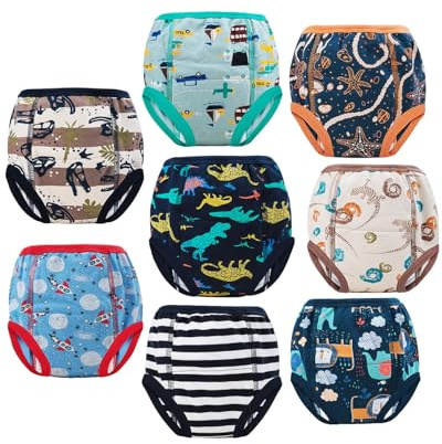 FLYISH DIRECT Töpfchen Trainingshose Baby Lernwindel Trainerhosen Unterwäsche für Baby Kleinkind Kleinkinder, 8 Stück, 100/3T, 3 Jahre