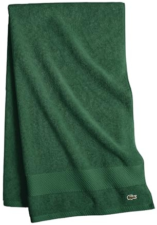 Lacoste Heritage 100% Supima Cotton Bath Towel, Croc Green, 30 x 54 – Highly Absorbent & Quick Drying, Premium Super Soft Bath Towel, Bathroom Essential, Gift for All Occasions, Machine Washable