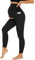 DDOBB Damen Umstandsleggings mit Taschen High Waist Umstandshose Blickdichte Schwangerschaftsleggings Weich Elastisch Umstandsmode Zuhause Yoga Sport(schwarz, S)